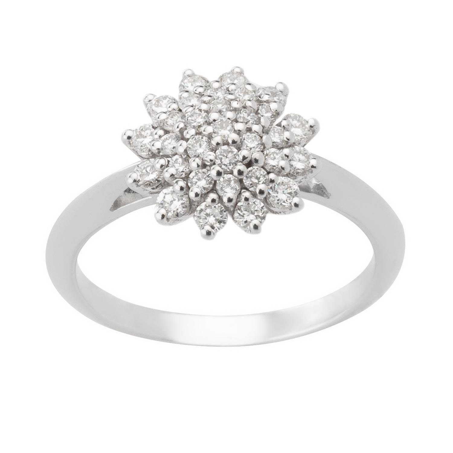 014 Inel din aur alb de 18k cu diamante de 0.12ct 014 Inel Din Aur Alb De 18k Cu Diamante De 0.12ct
