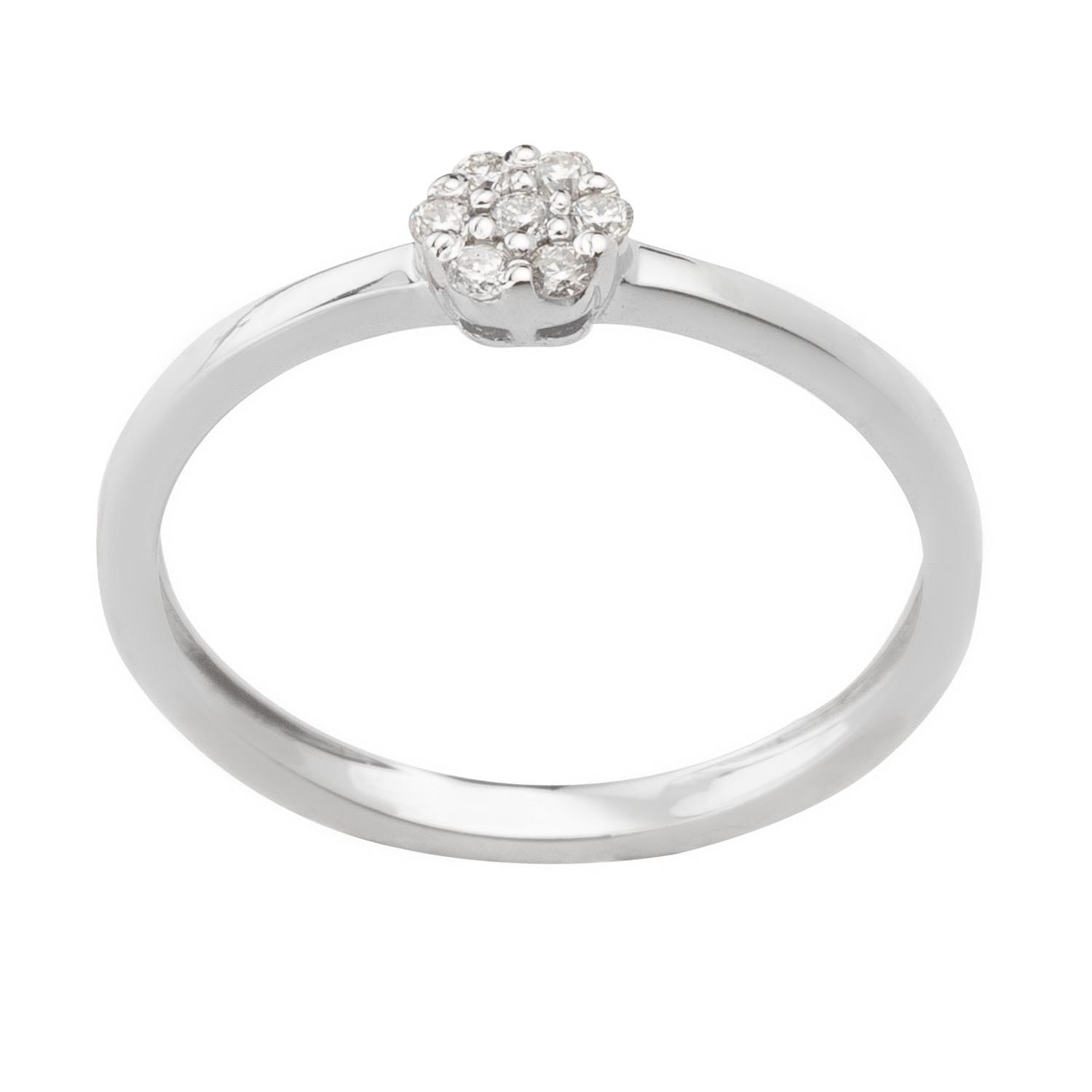 018 Inel din aur alb de 18k cu diamante de 0.11ct 018 Inel Din Aur Alb De 18k Cu Diamante De 0.11ct