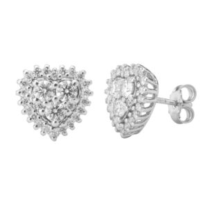 058 Cercei Din Aur Alb De 18k Cu Diamante De 0.578ct
