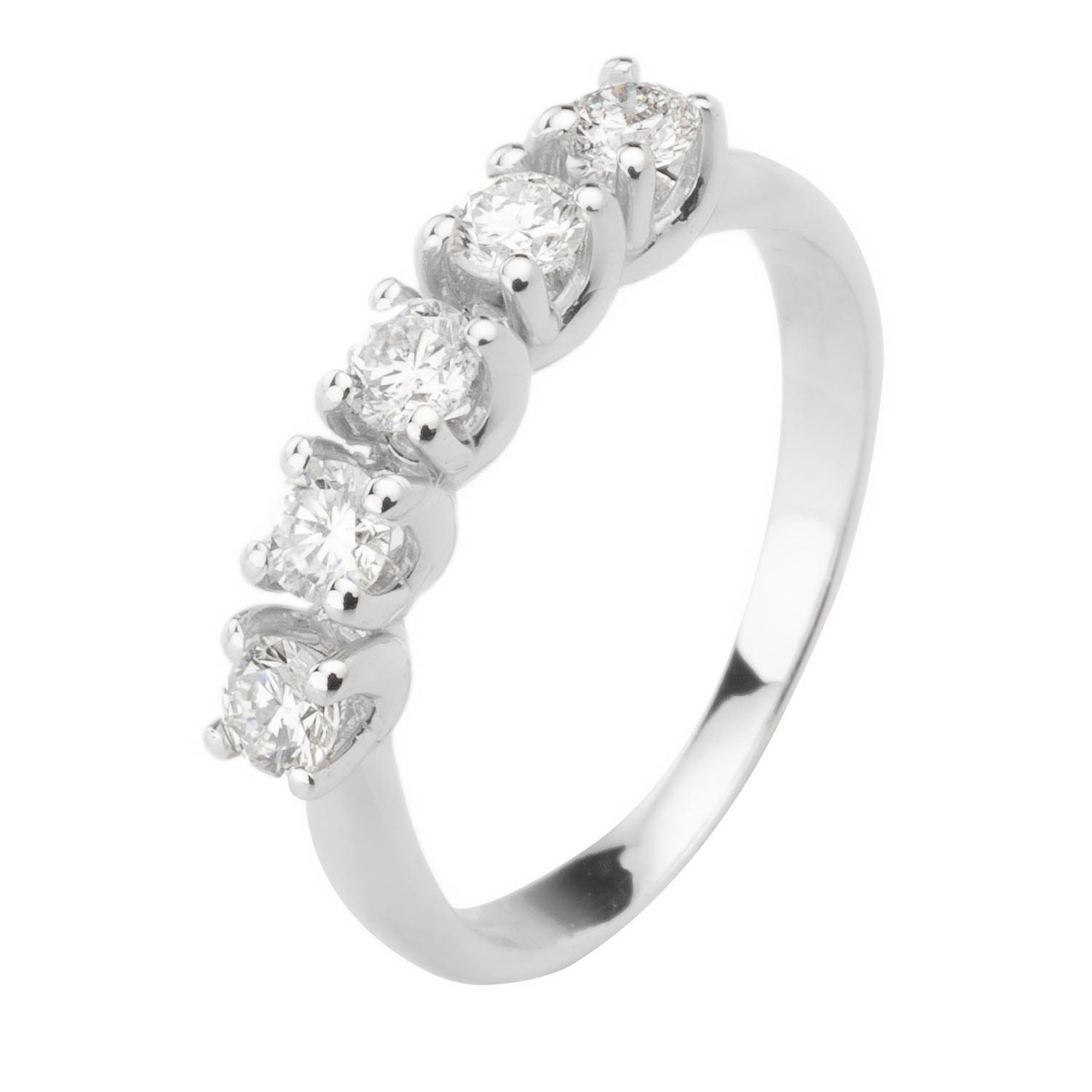 085 Inel Din Aur Alb De 18k Cu Diamante De 0.50ct