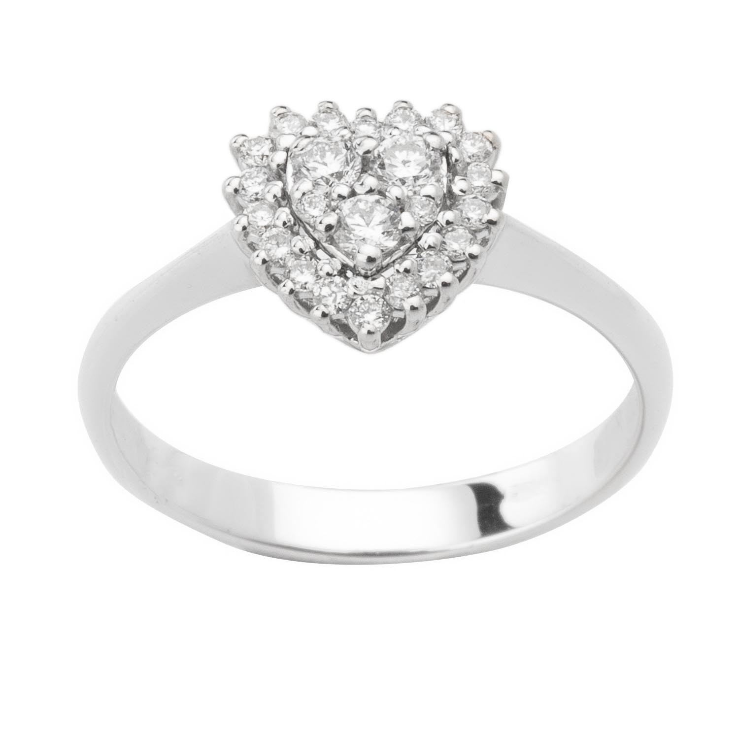 090 Inel din aur alb de 18k cu diamante naturale de 0.50ct 090 Inel Din Aur Alb De 18k Cu Diamante Naturale De 0.50ct